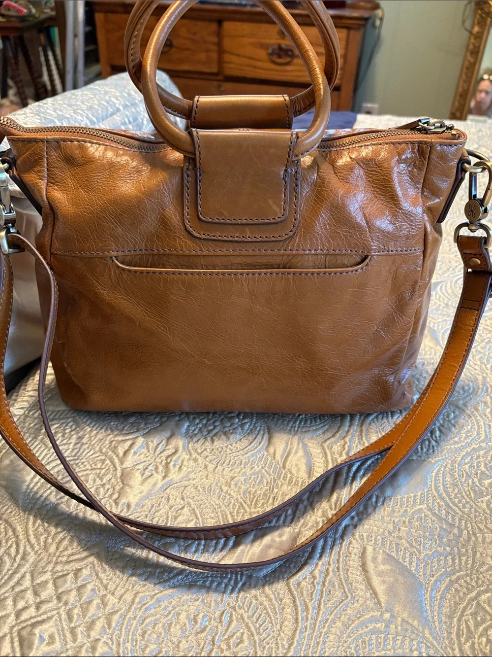 HOBO Rich Camel Color Leather Hobo Satchel